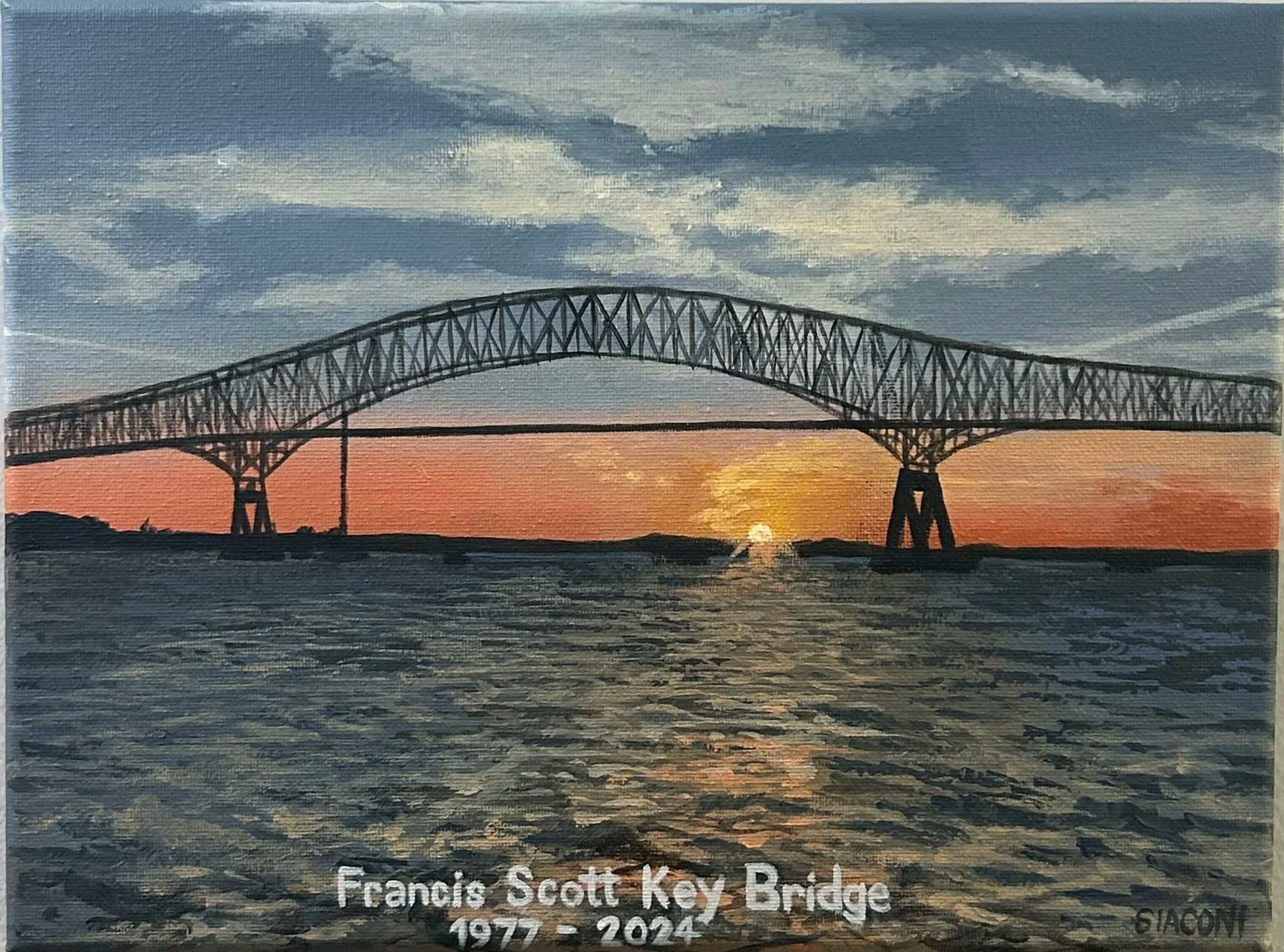 Key Bridge 12inx16in