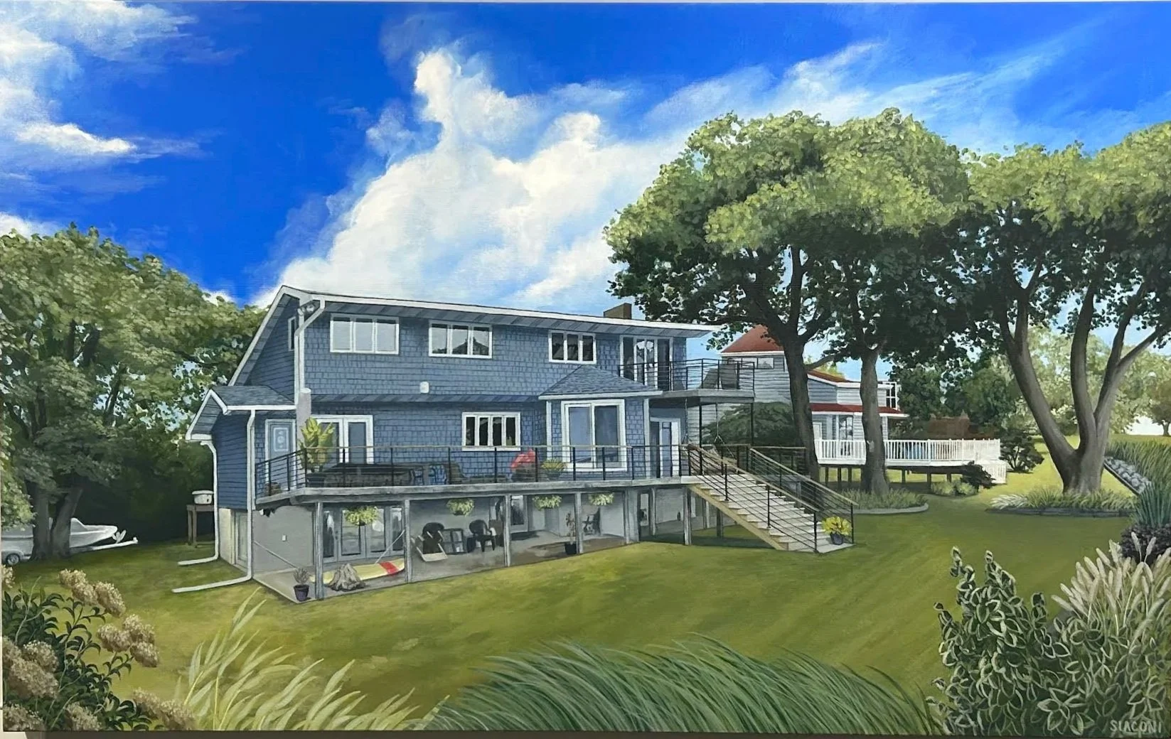 Millers Island House 30inx48in