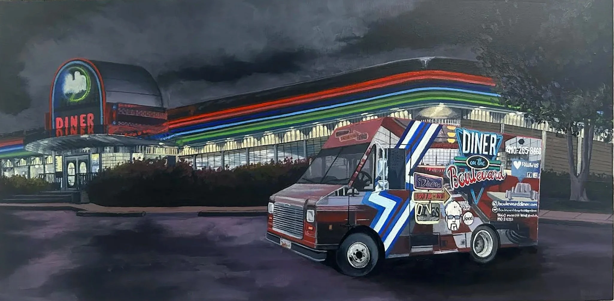 Boulevard Diner & Food Truck 15inx30in