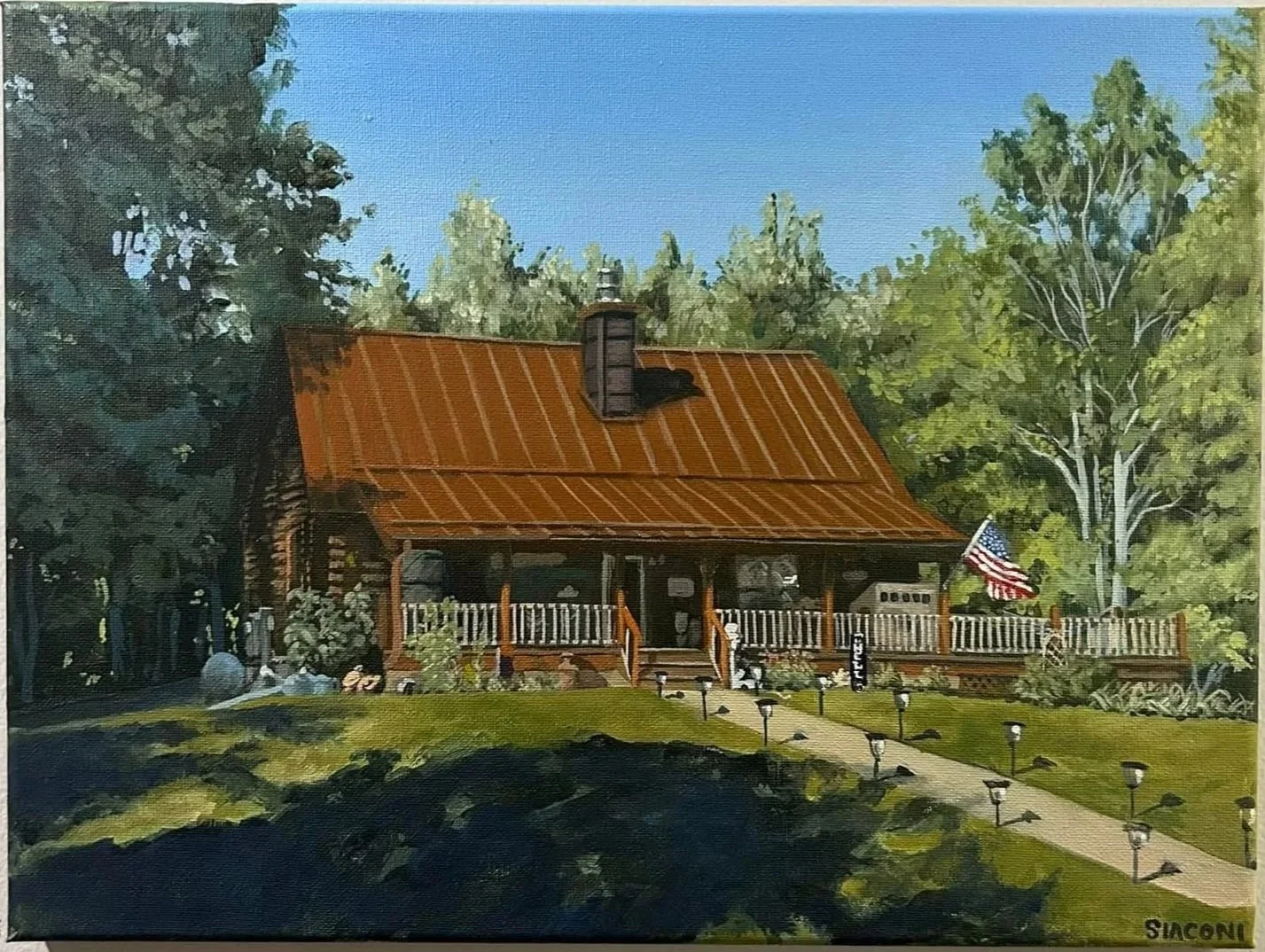 Wisconsin Cabin 12inx16in