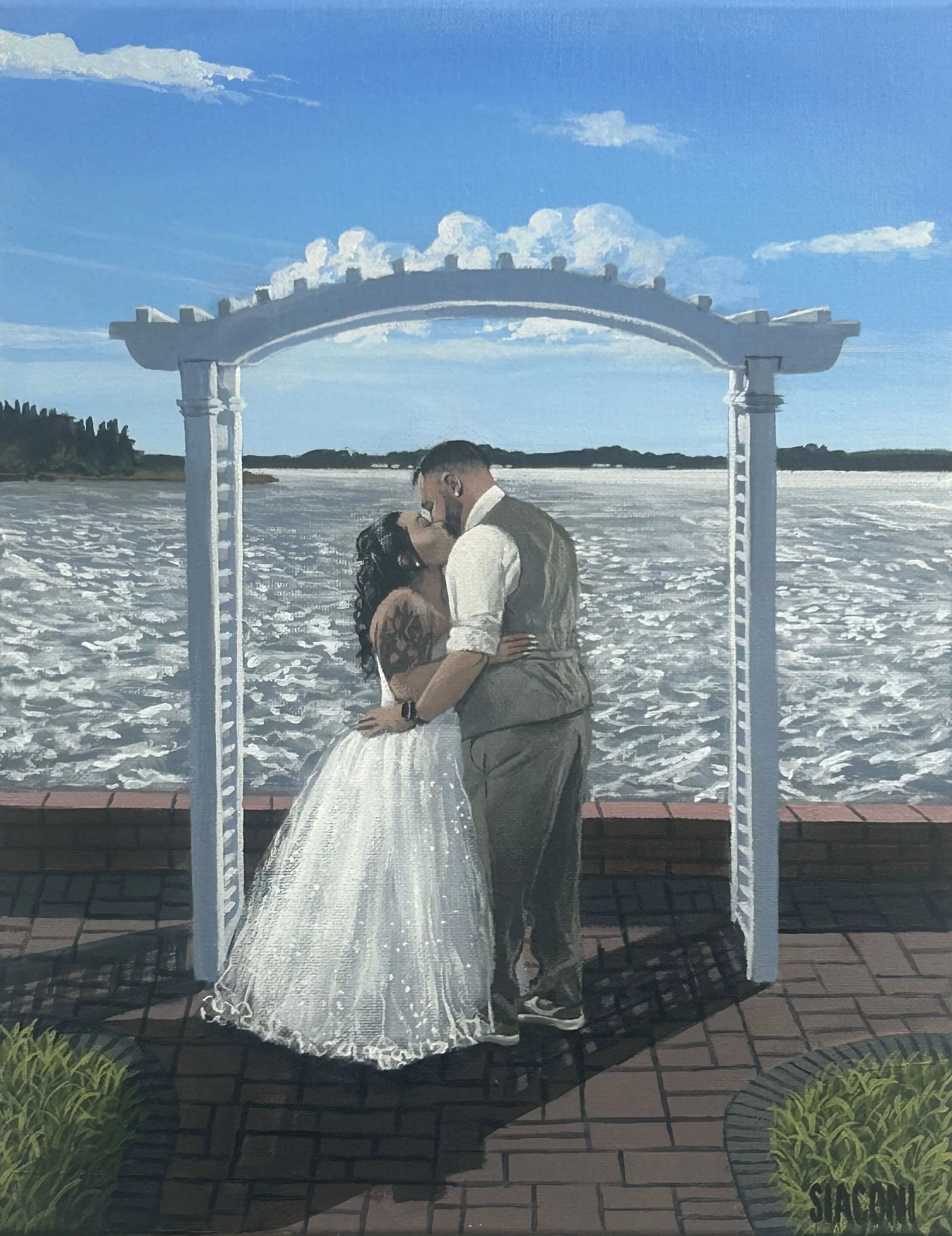 "Steph & Chris: Bayfront Club" 11inx14in
