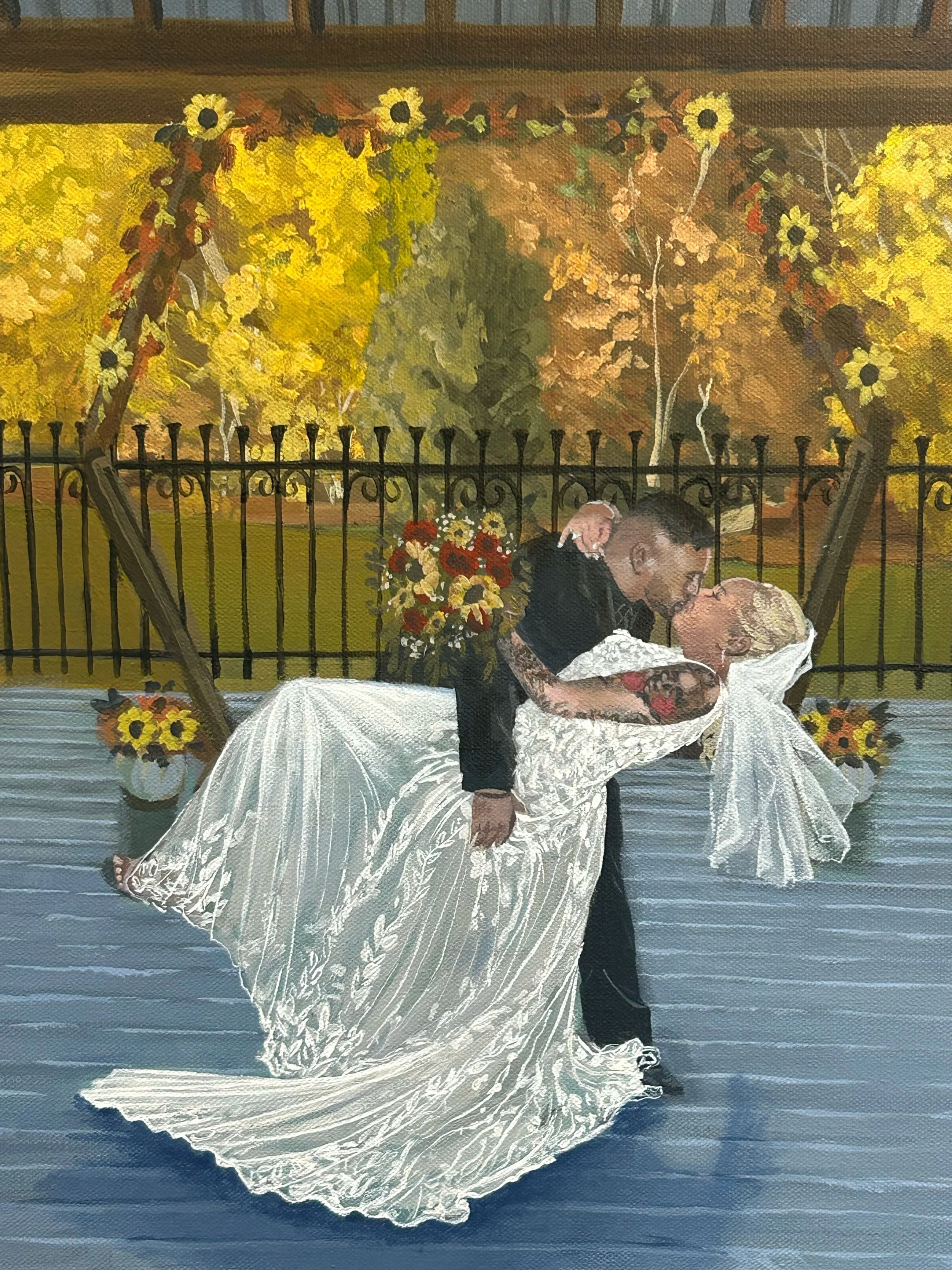 Melissa & Anthony: Gardens at Bethlehem Farms: Detail #1