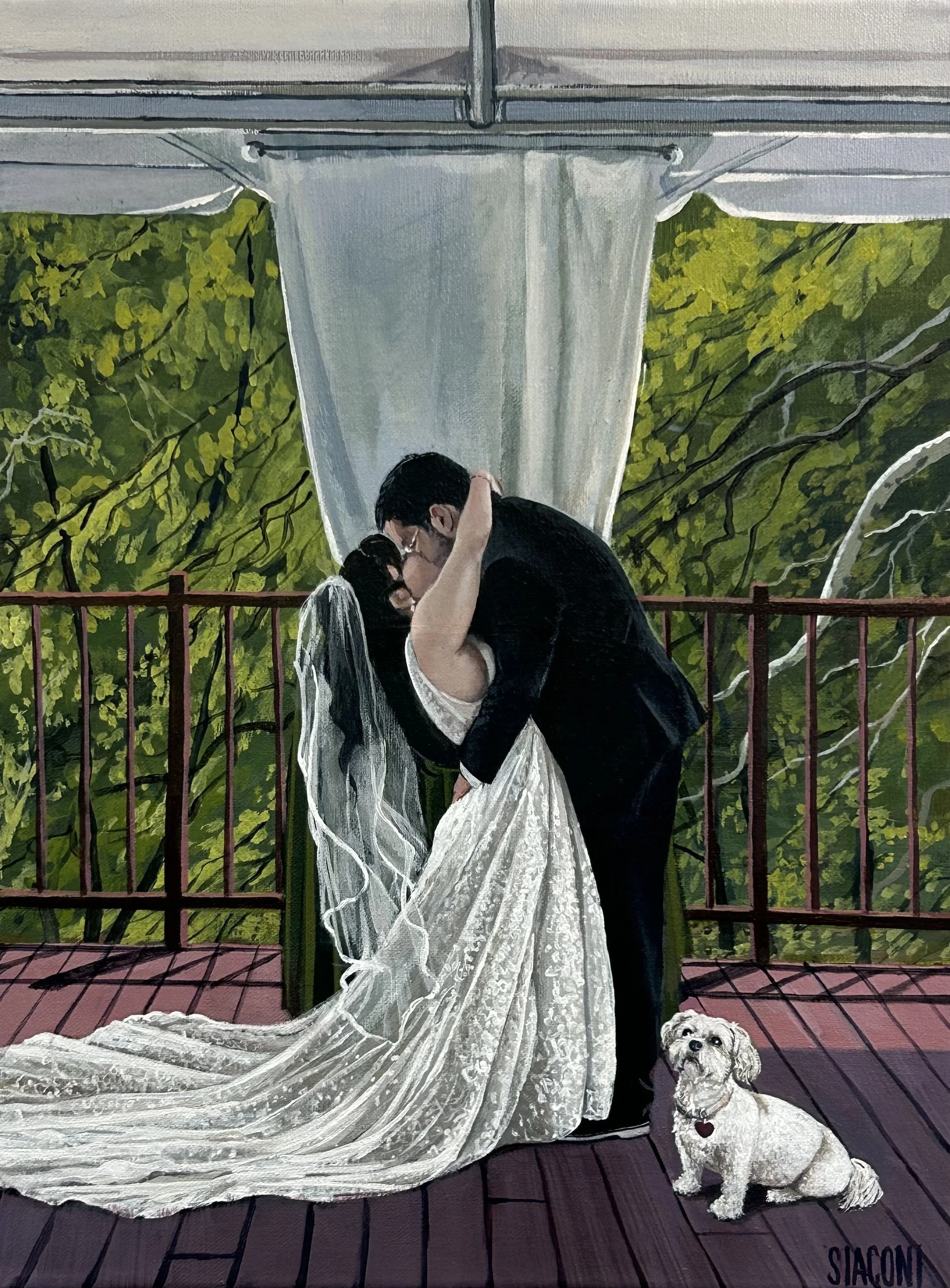 Jess & Preston: Historic Savage Mill 12inx16in