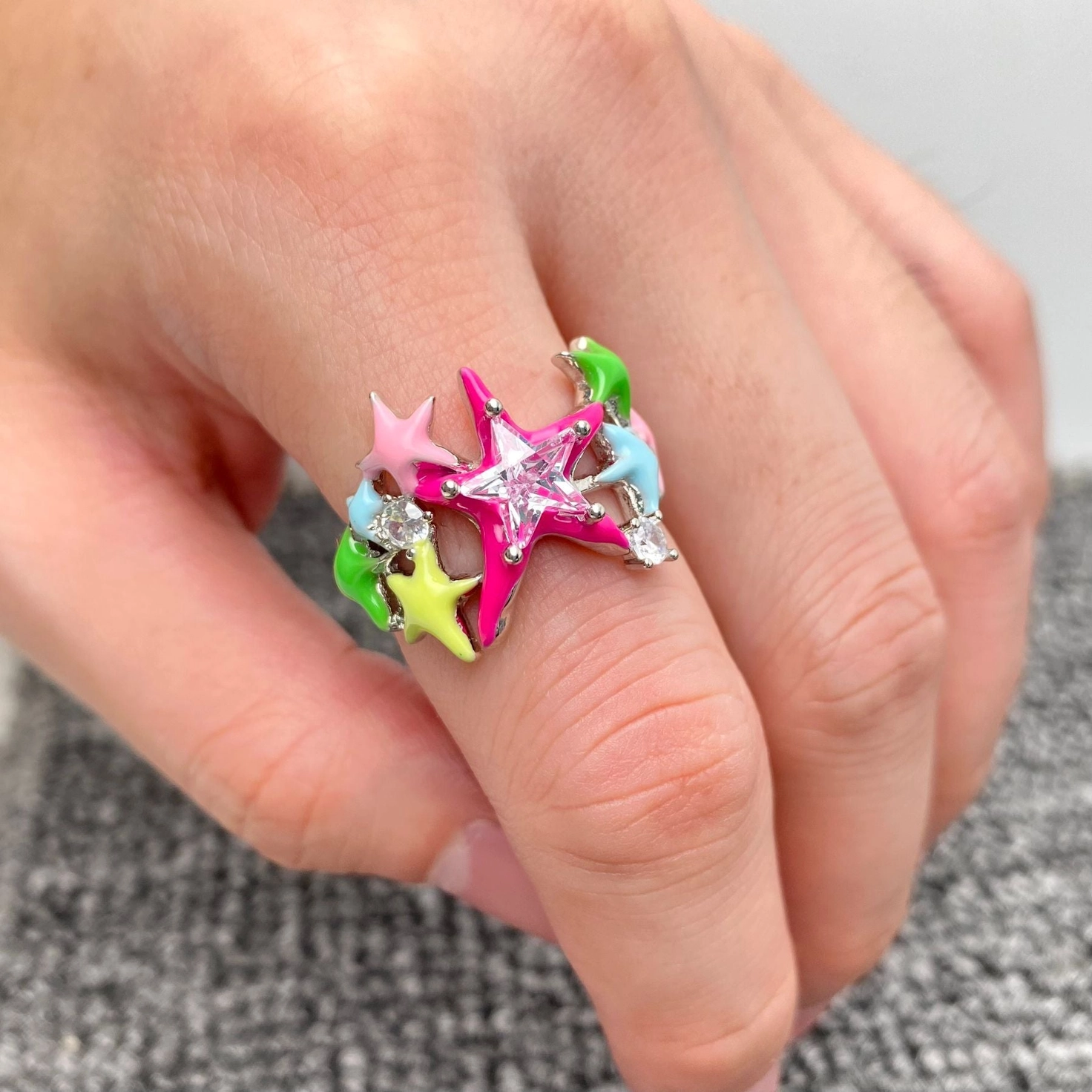 Dopamine Colorstars Adjustable Silver Plated