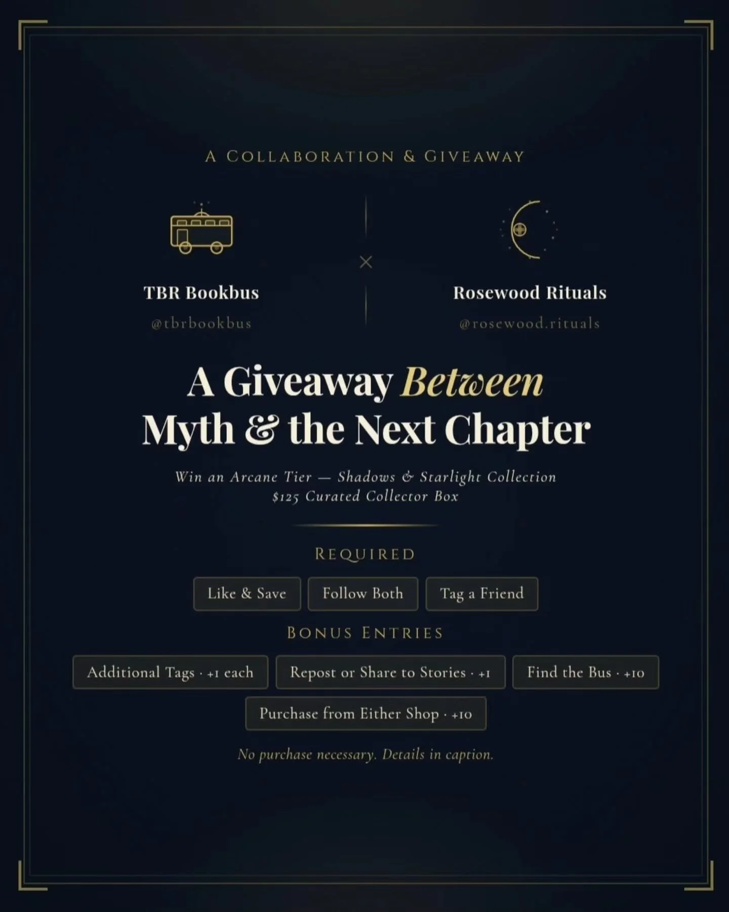 A Giveaway Between Myth &amp; the Next Chapter ✨

We are so excited to announce a @tbrbookbus x @rosewood.rituals giveaway!

One winner will receive an Arcane Tier box from the Shadows &amp; Starlight Collection, a $125 curated collector box filled w