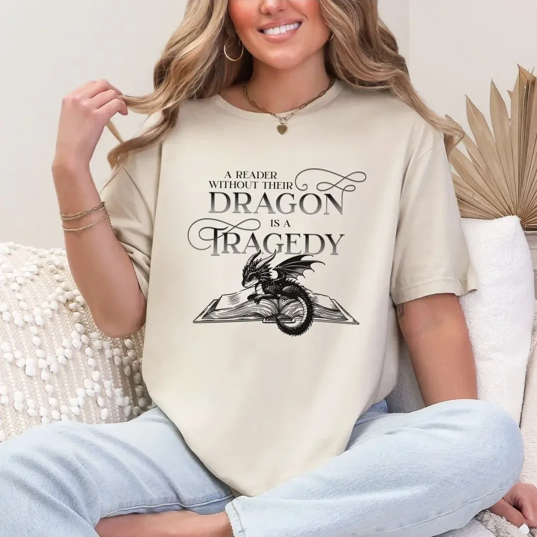 A Reader Without Their Dragon | Fourth Wing T-Shirt