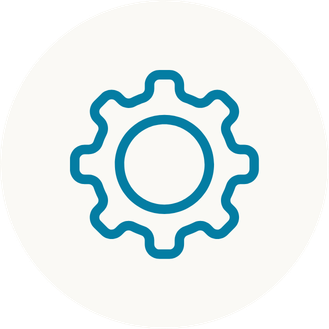 Line drawing of a gear or cogwheel