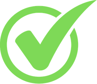 Green checkmark inside a circle