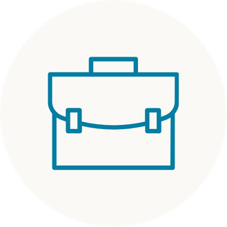 Outline of a briefcase with buckles