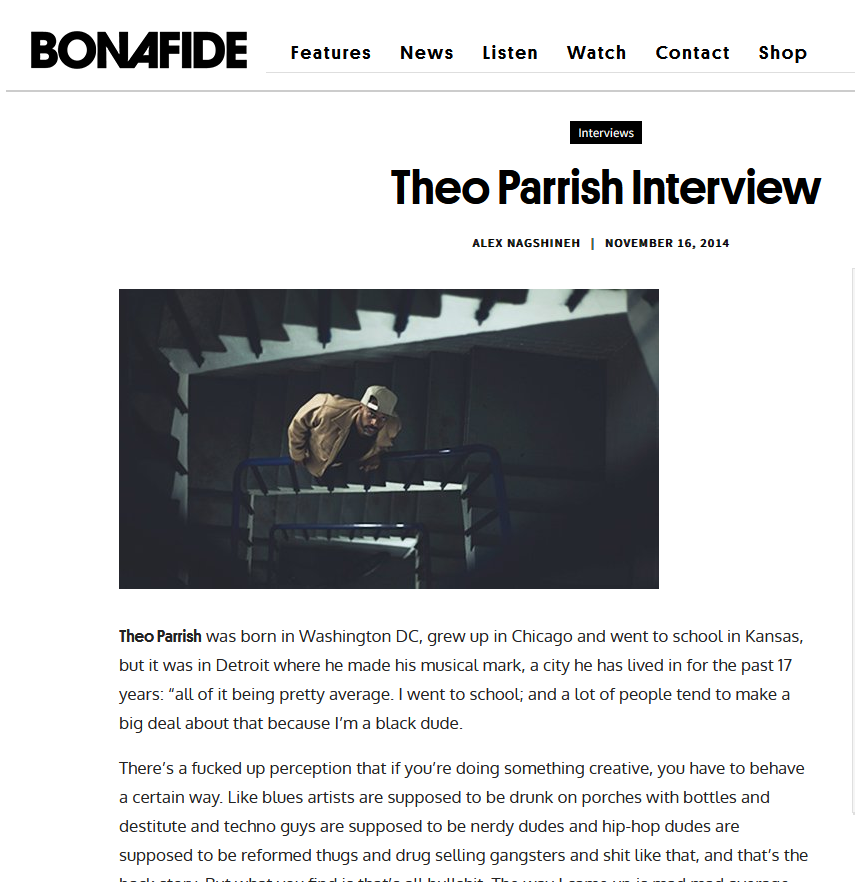 Theo Parrish Interview