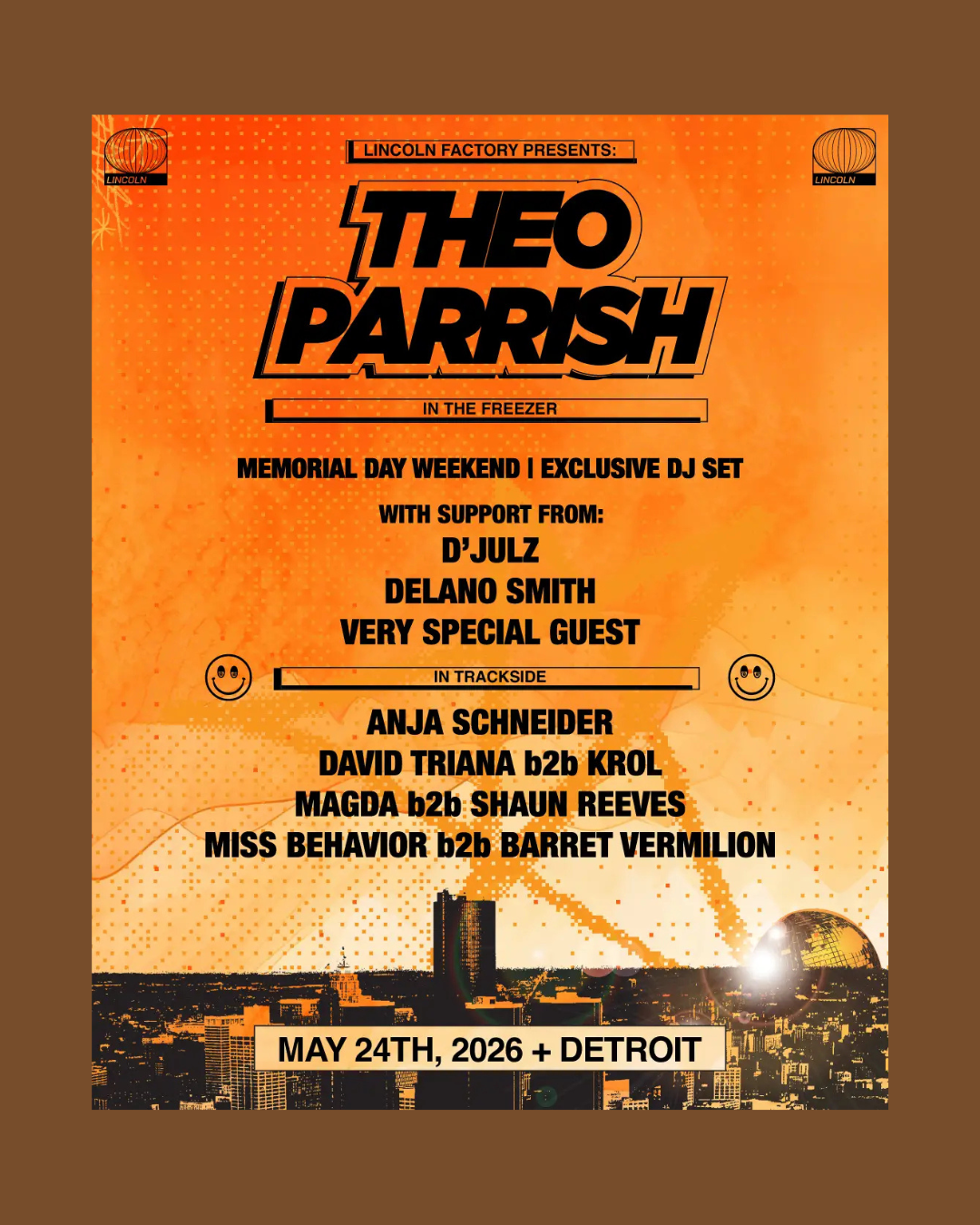 Lincoln Factory Pres. Theo Parrish (2026 Memorial Day Weekend Detroit Exclusive DJ Set)