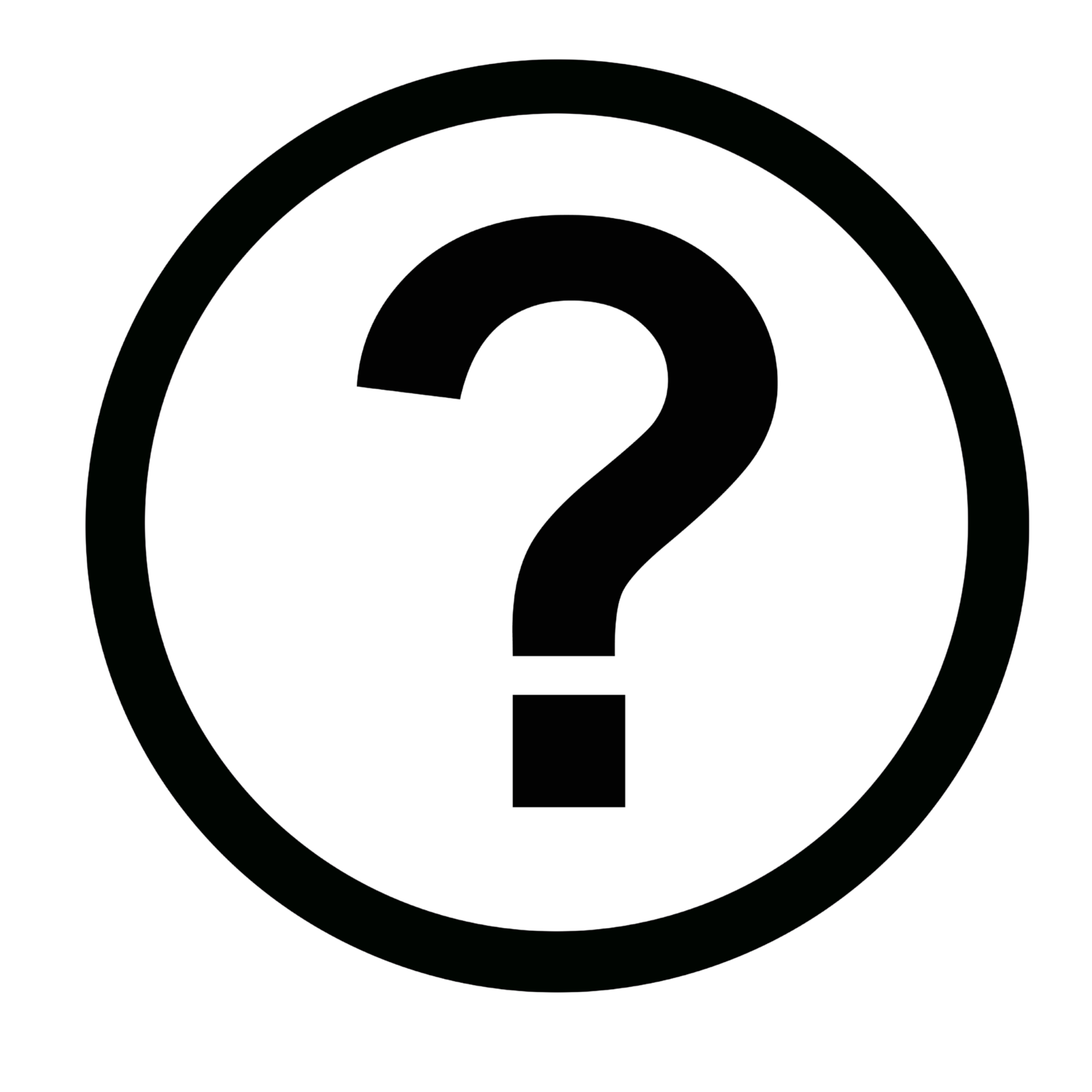 Question mark icon black in black circle