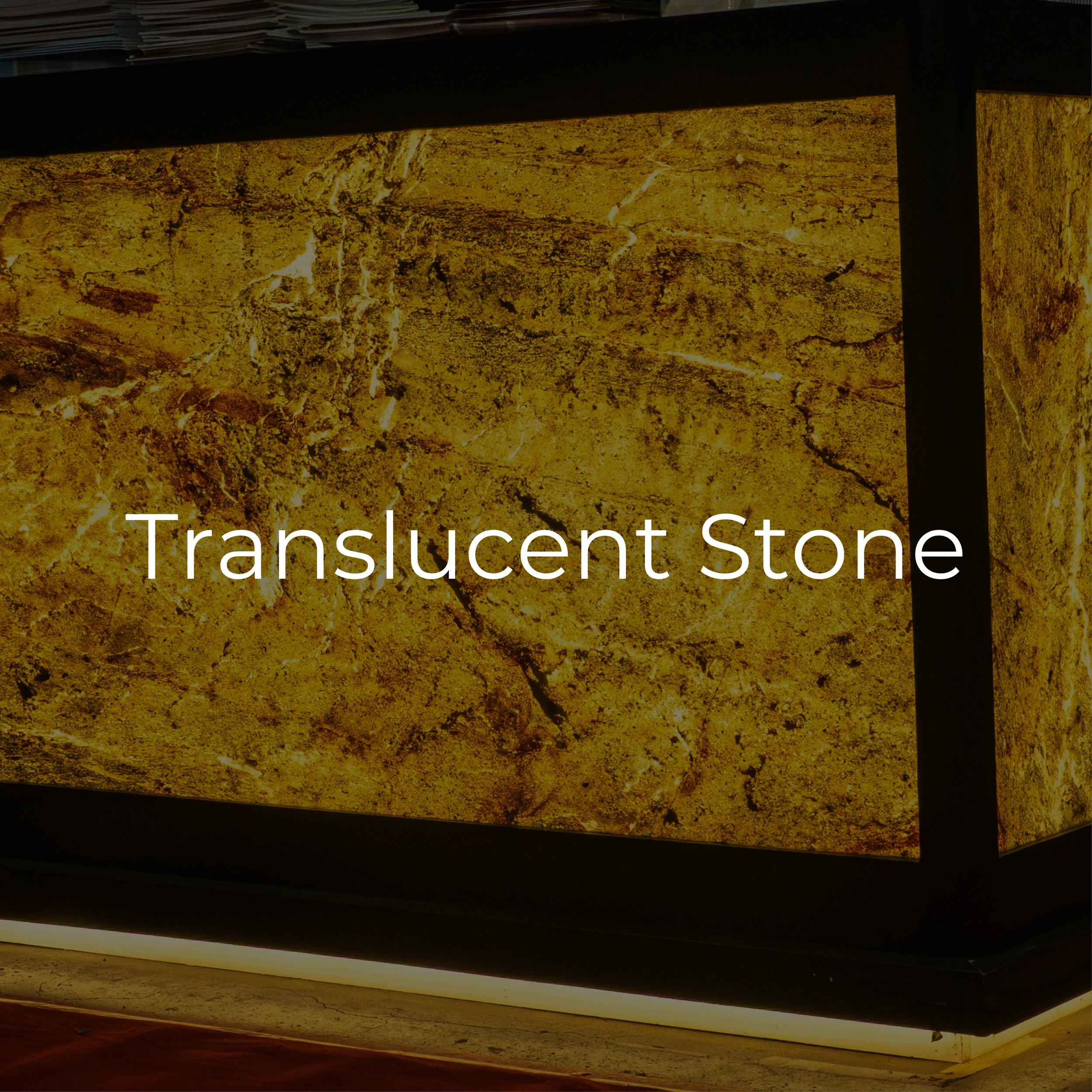 Illuminate Your Interior. Transform stone into a source of light. These panels allow for stunning backlighting effects, turning ordinary walls or countertops into glowing, natural works of art that serve as the focal point of any room.