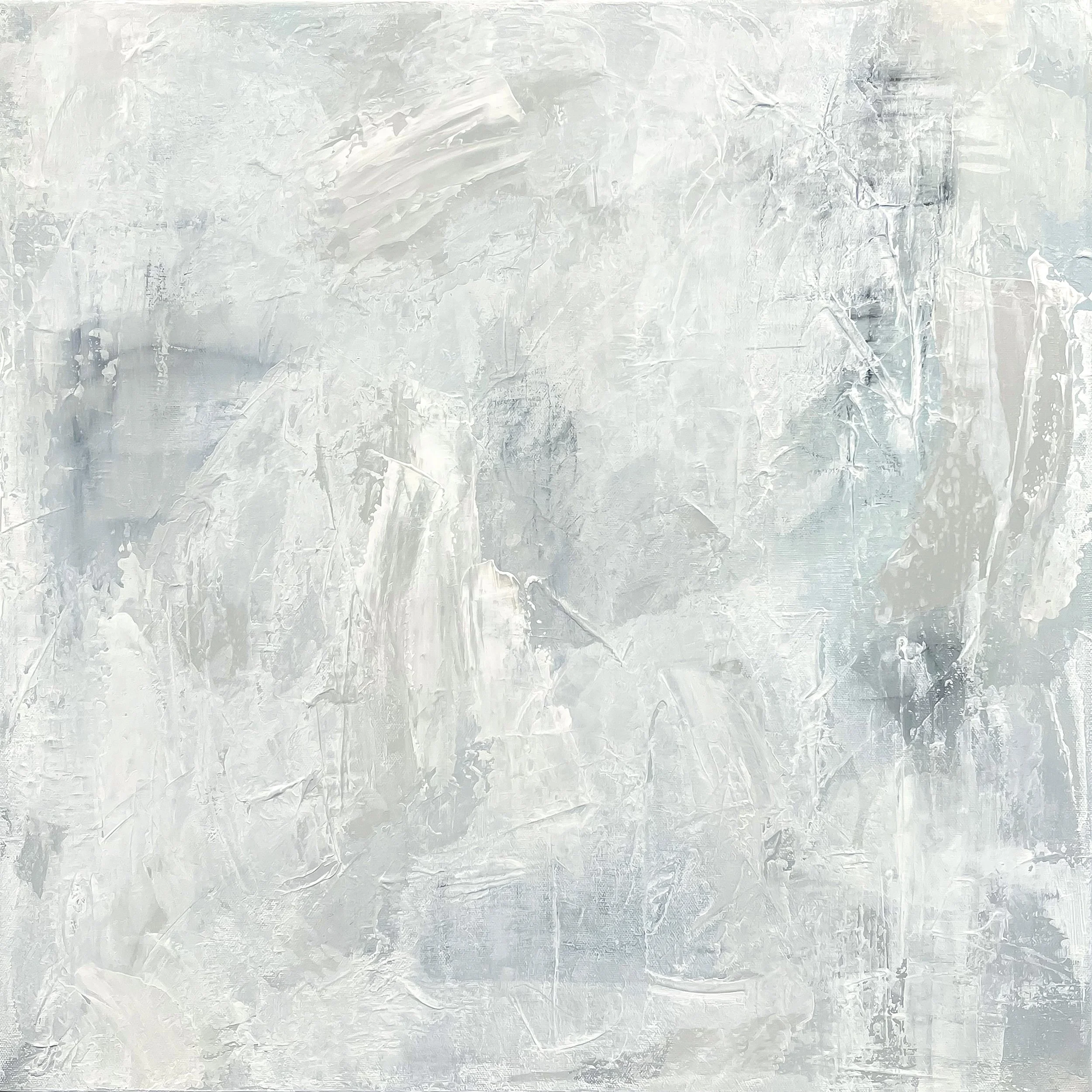 Calm and serene coastal inspired abstract artwork in quiet hues by Kelly O'Leary, Savannah, GA