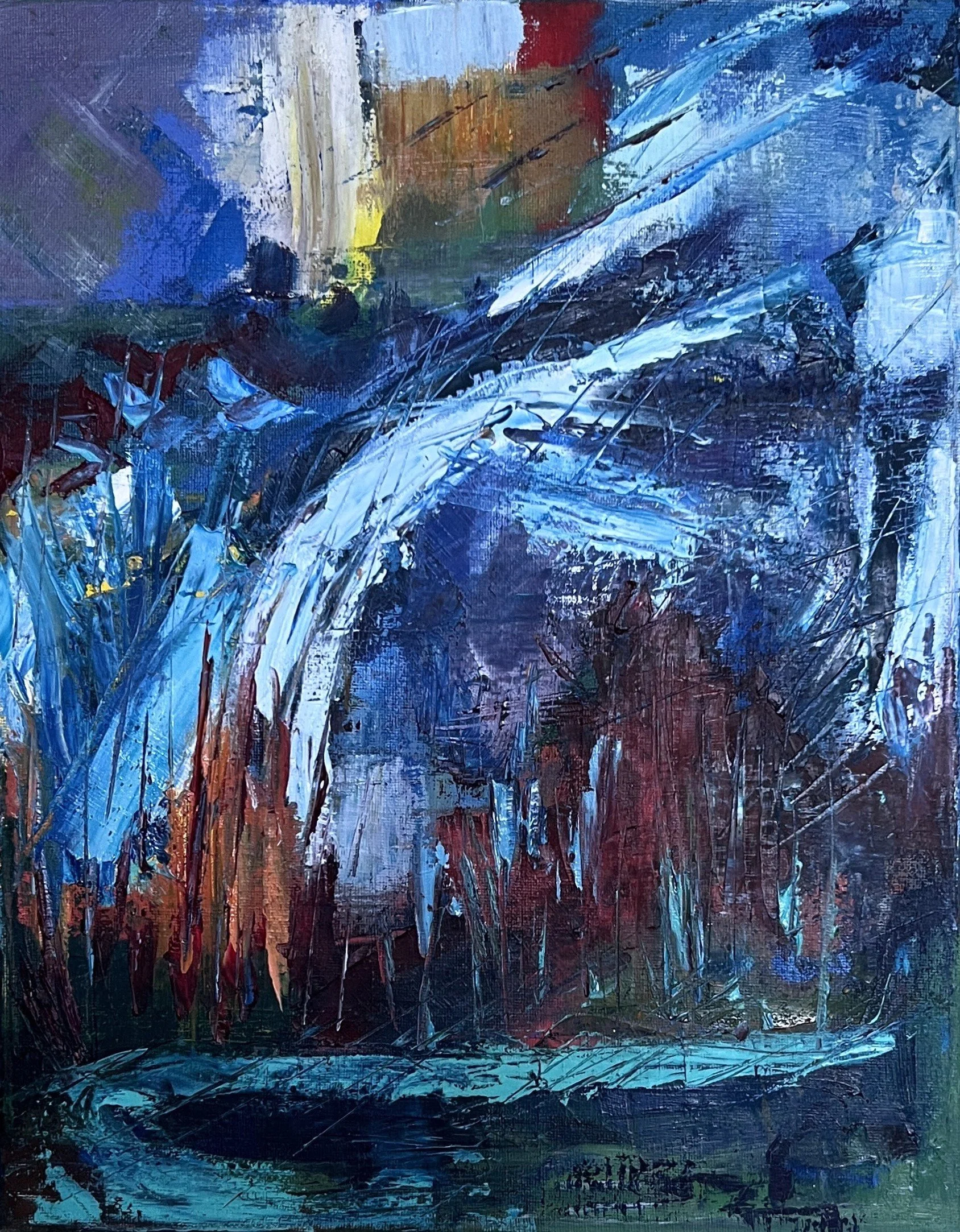BREAKING - Acrylic Painting on Canvas - 14 X 11