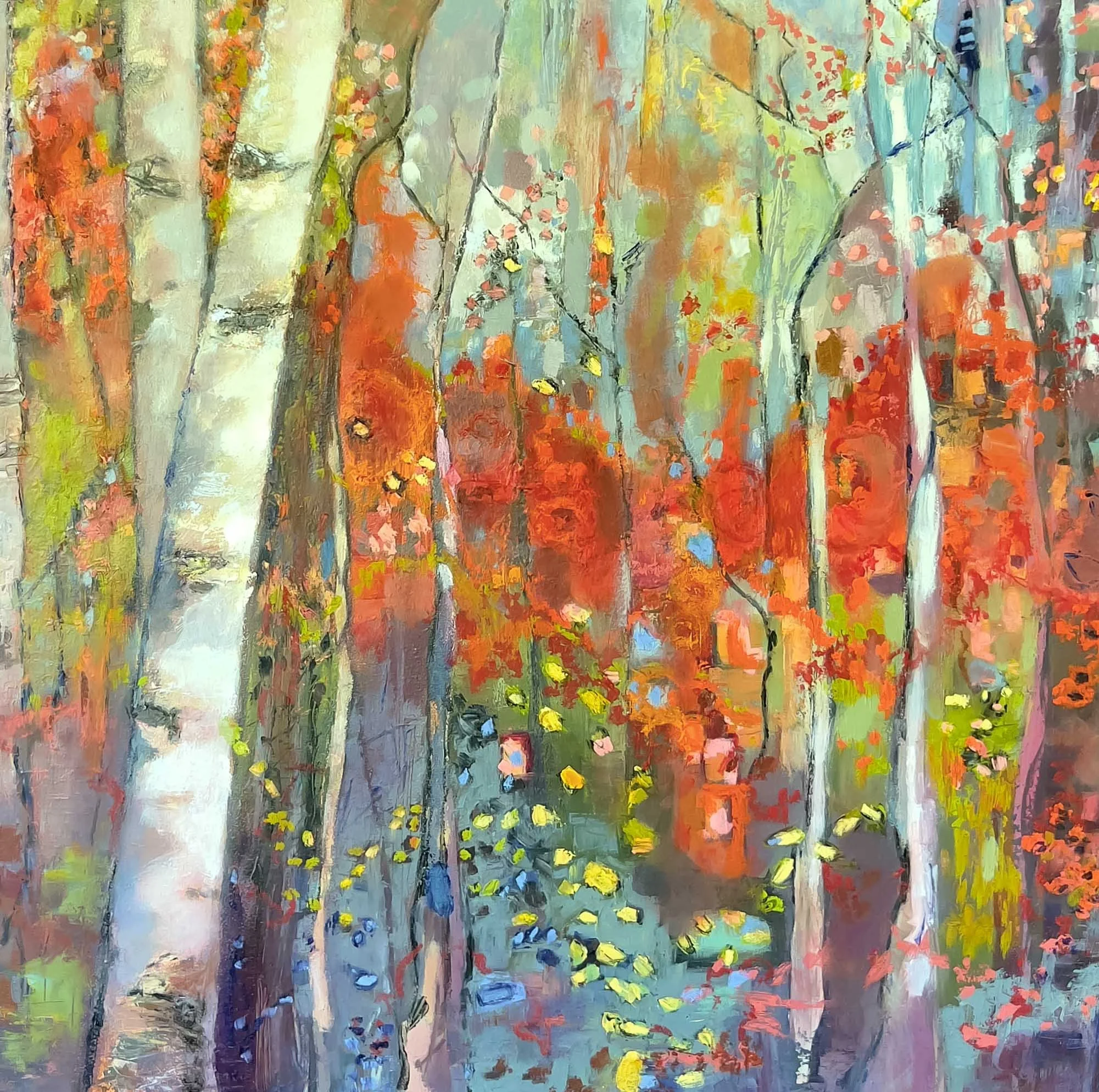 IN THE TREES - Oil Painting on Wood Panel - 24 X 24 - SOLD
