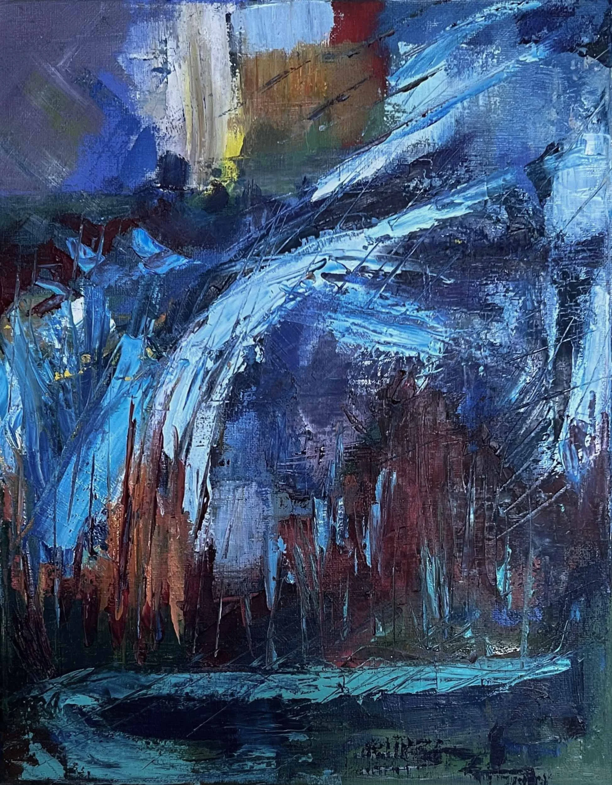 BREAKING - Acrylic Painting on Canvas - 14 X 11 - $450