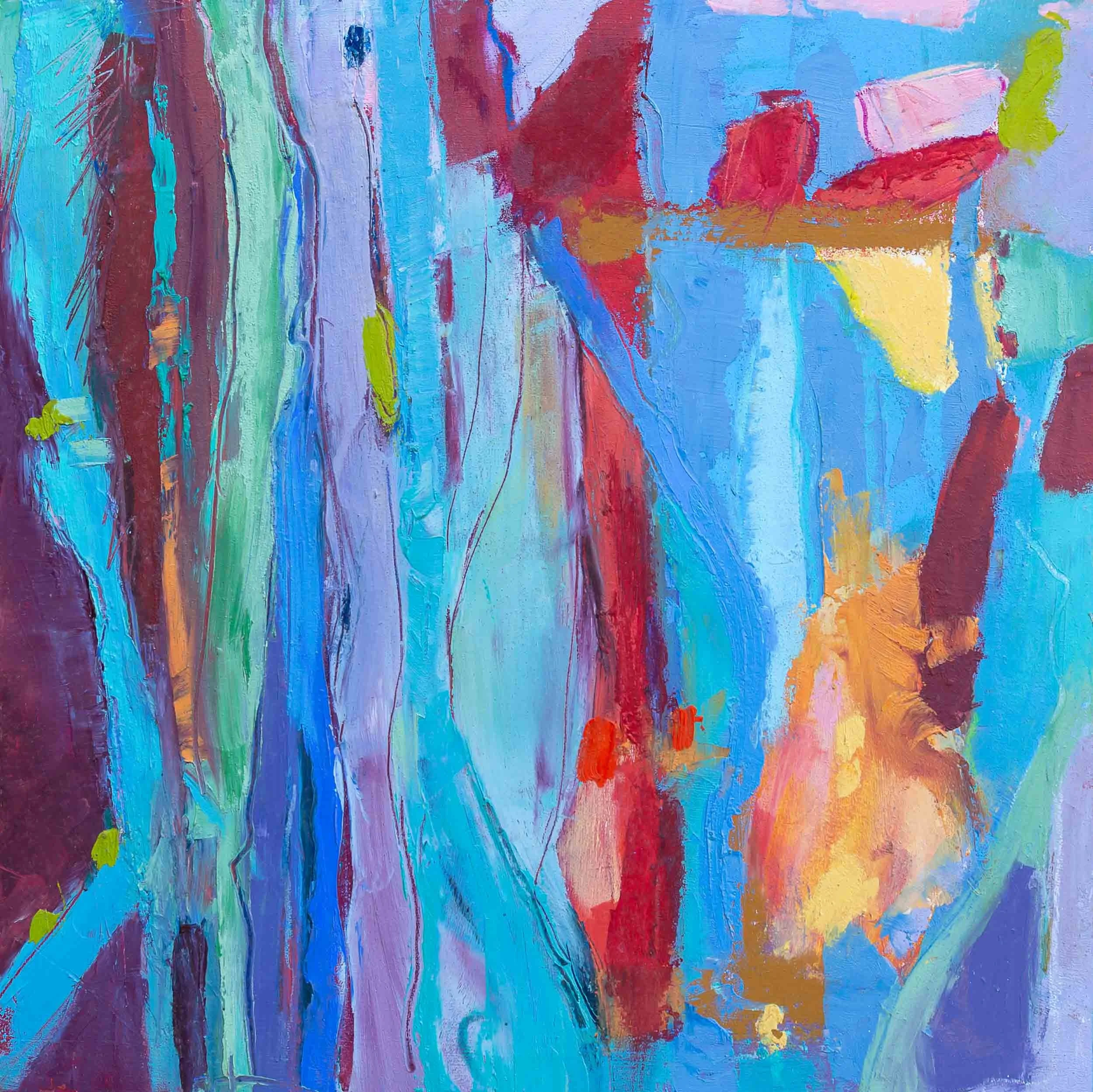 OPEN CLEARING - Oil & Cold Wax Painting on Wood Panel - 12 X 12 - $500