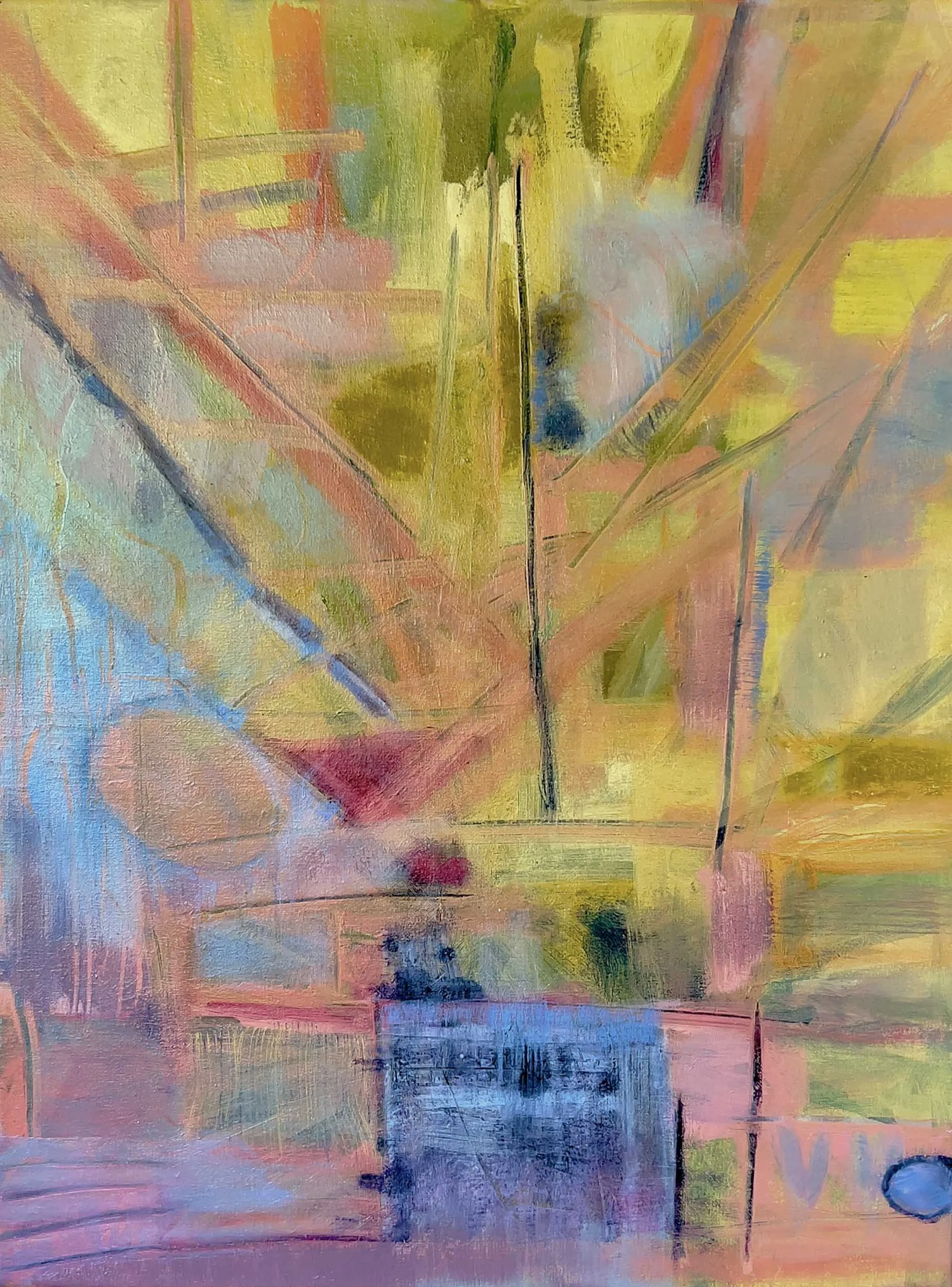 YELLOW SEASON - Acrylic Painting on Canvas - 24 X 18 - $975