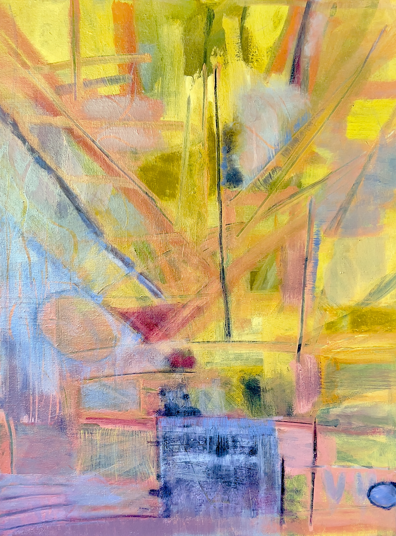 YELLOW SEASON - Acrylic Painting on Canvas - 24 X 18