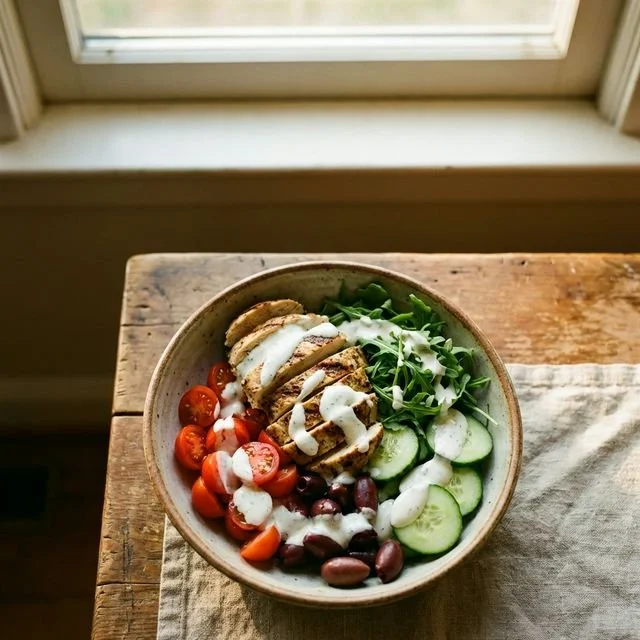 Mediterranean Greek Chicken Bowl: Heart-Healthy 25-Minute Meal