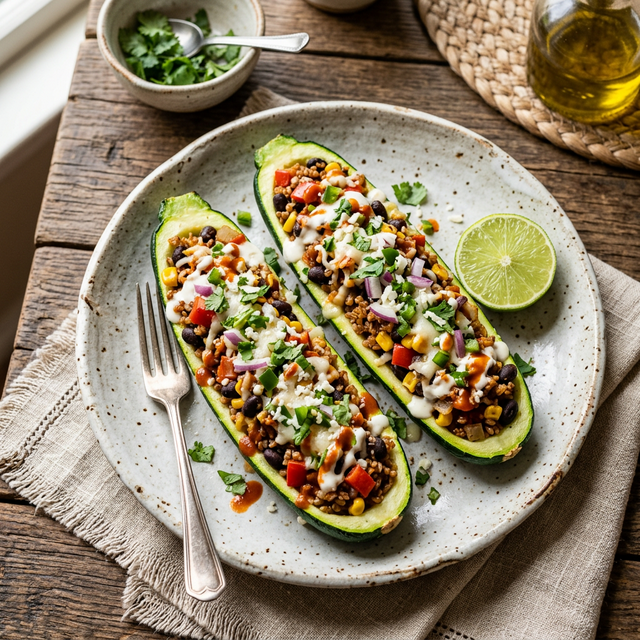 Mexican Stuffed Zucchini with Teff: A Fiber-Rich, Meatless Powerhouse