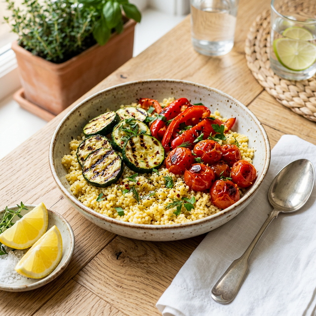 Grilled Vegetables and Millet Bowls