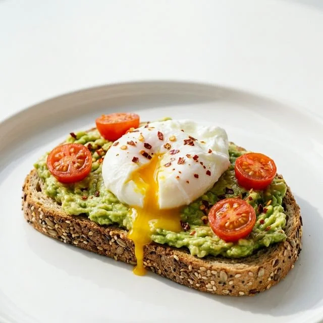 DASH Diet Avocado Toast with Poached Egg (Luxury Breakfast in 10 Minutes)