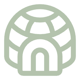 An igloo made of ice blocks