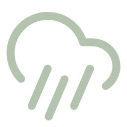 Icon of a cloud with rain