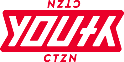 Red and white logo with stylized text and numbers, including 'NZ13', 'YOUTH', and 'CTZN'