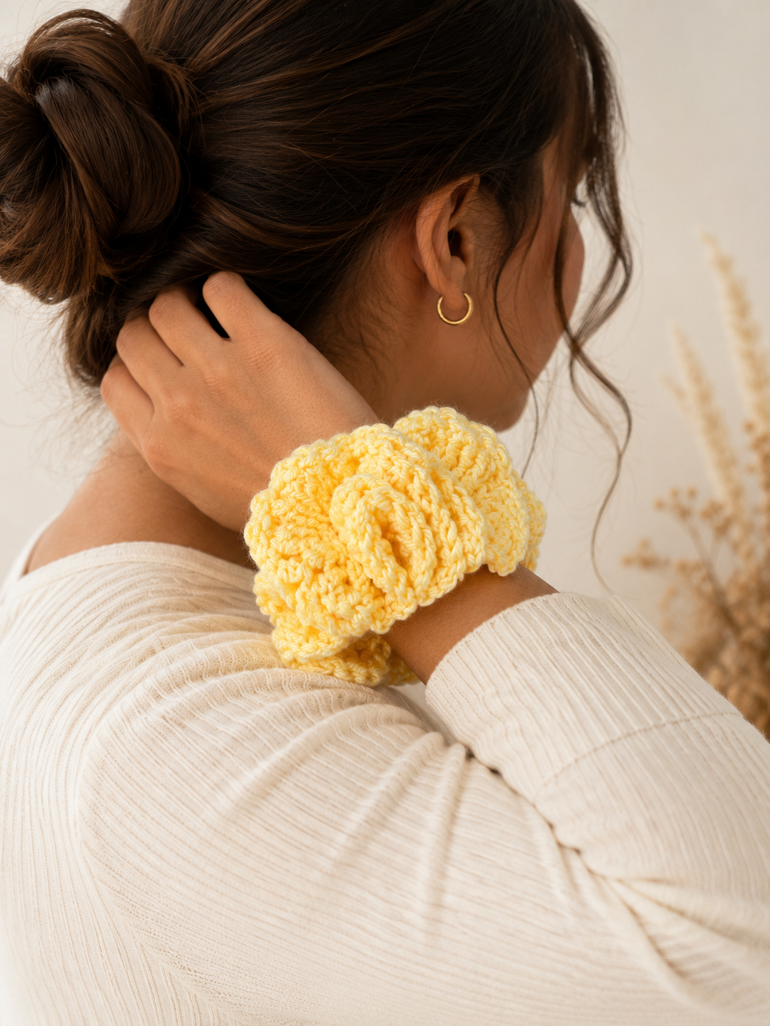 Jumbo Handmade Crochet Hair Scrunchie