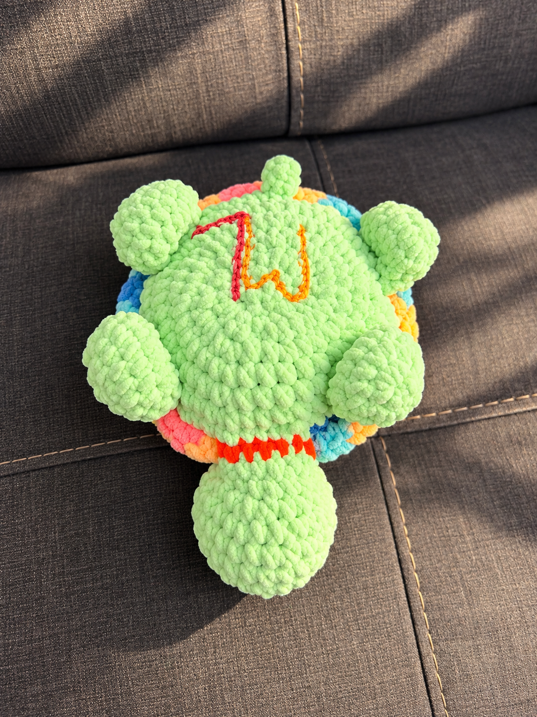 Handmade Plush Land Turtle