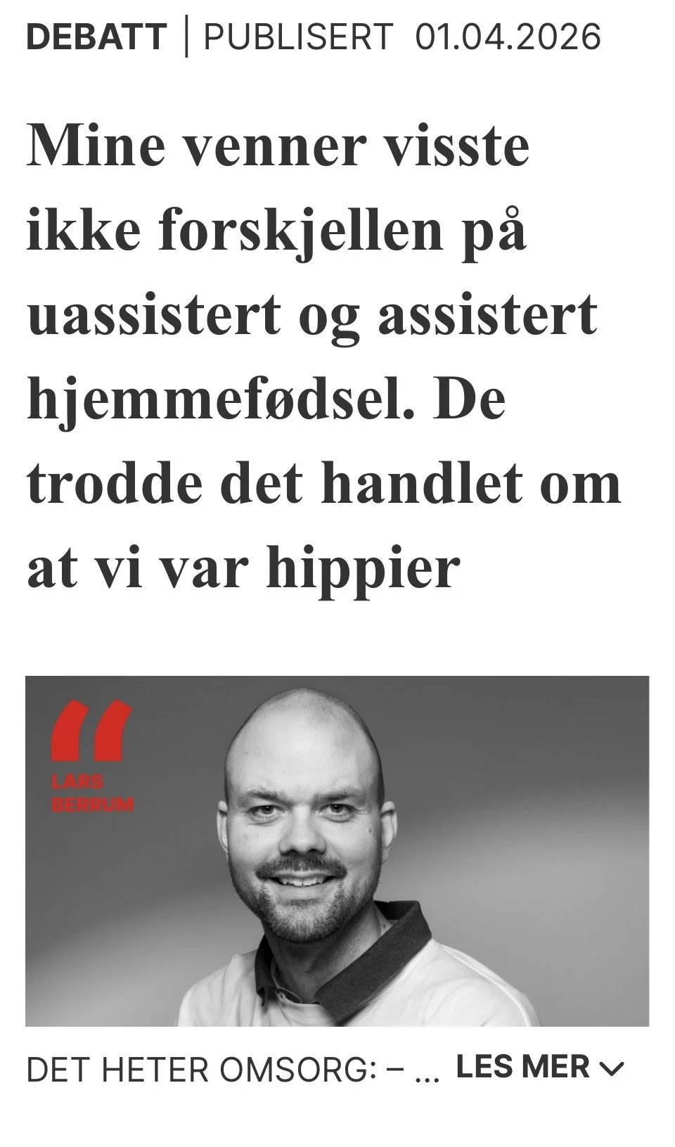 Fra assistert hjemmefødsel til frifødsel – hvor går grensen?