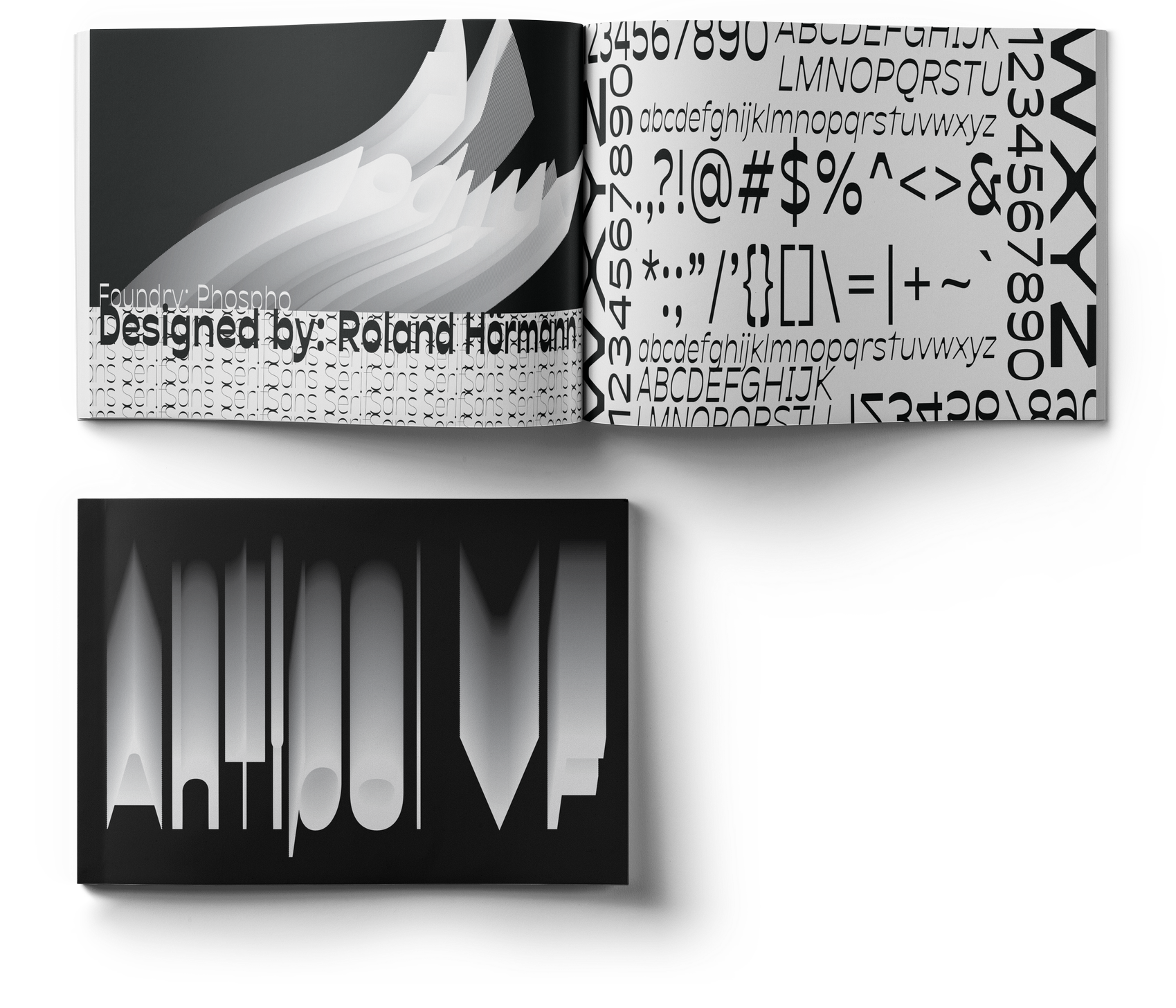 Antipol VF typeface zine