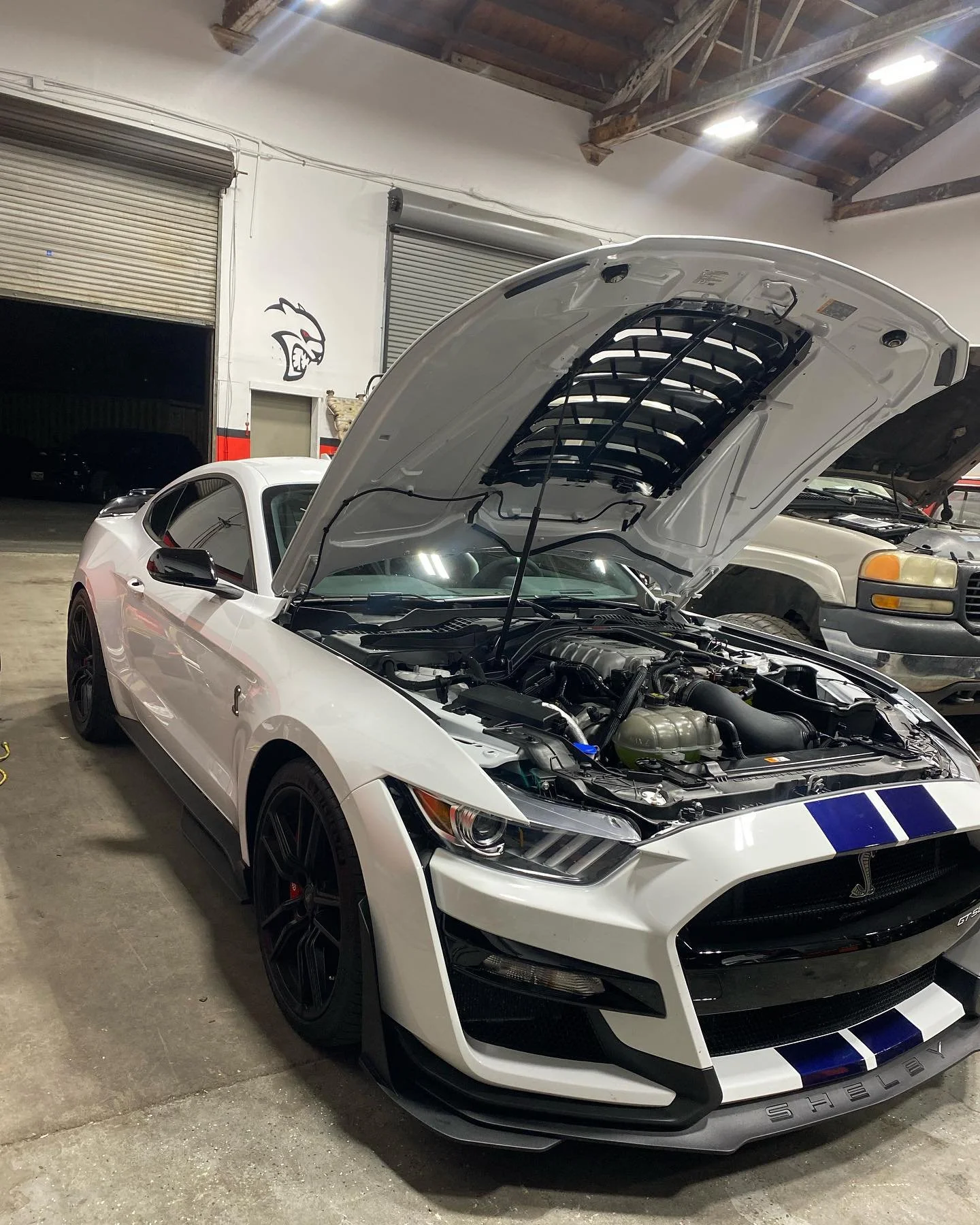 Gt500 In for e85 conversion along with a bunch of other goodies 😉 don’t sleep on these gt500s they ain’t no joke🥵 swipe to see a pull after the mods