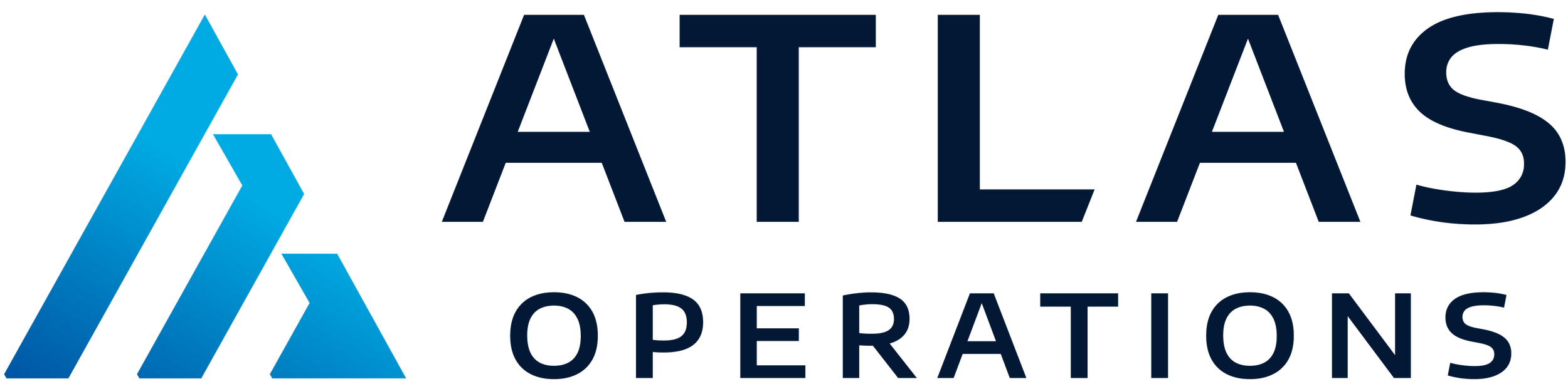 Logo von Atlas Operations, bestehend aus blauen Linien und Text, Amazon Seller Beratung.