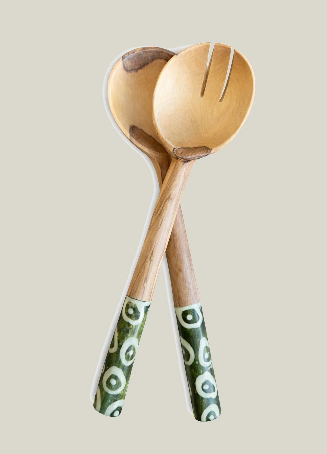 Patterned Salad Servers Set
