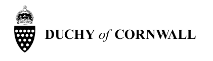 Duchy of Cornwall logo with a shield and crown