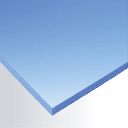 A close-up image of a blue mat or surface with a textured edge.