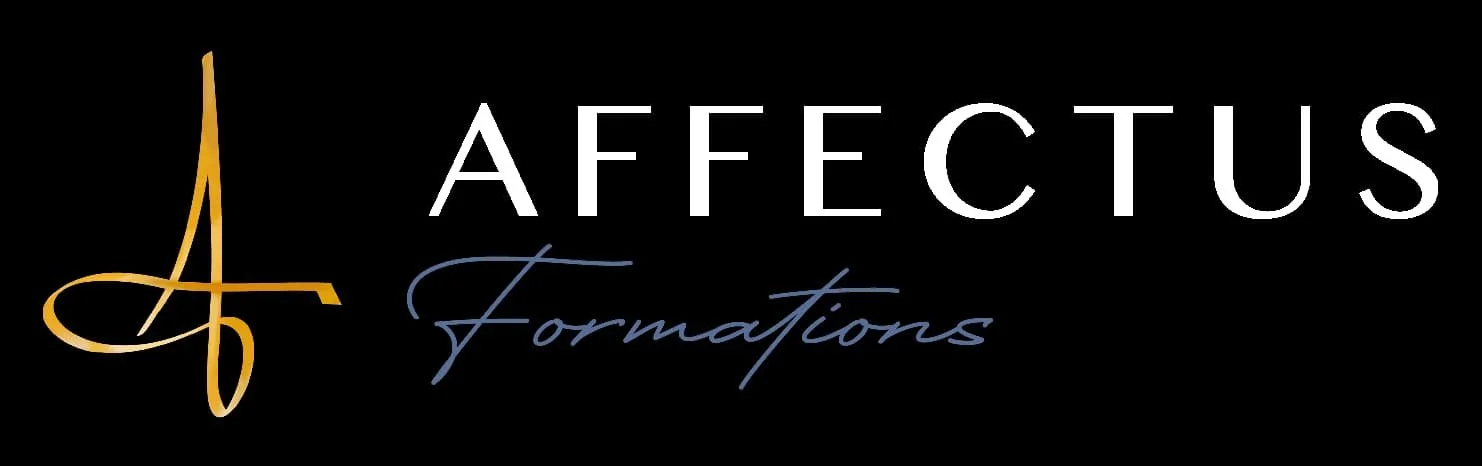 Logo avec le texte 'AFFECTUS Formations' et un symbole stylisé en or