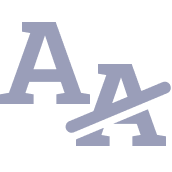 Symbol de division entre deux lettres 'A' et 'Y' en violet clair