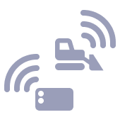 Icônes de connexions Wi-Fi et d'une clé USB