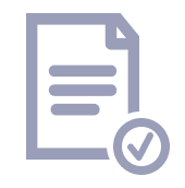 Document avec une coche en bas à droite