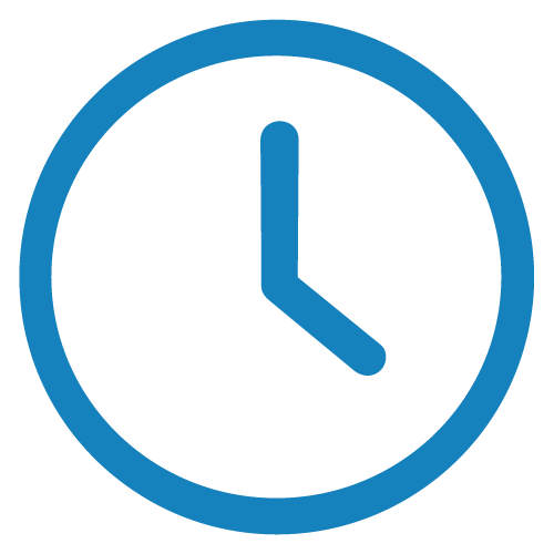Icon of a clock,  symbolizing flexible 6 to 24 month payment plans for EthiX Electric services.