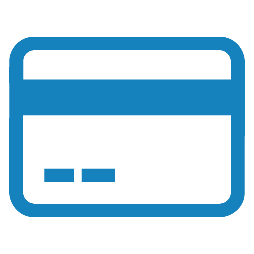 Icon of a credit card, symbolizing pay-in-full option for EthiX Electric services.