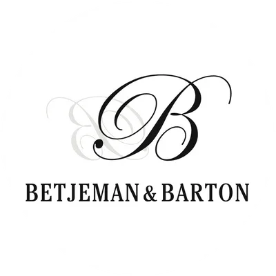 Betjeman & Barton logo with a large, elegant letter B in script style above the brand name.