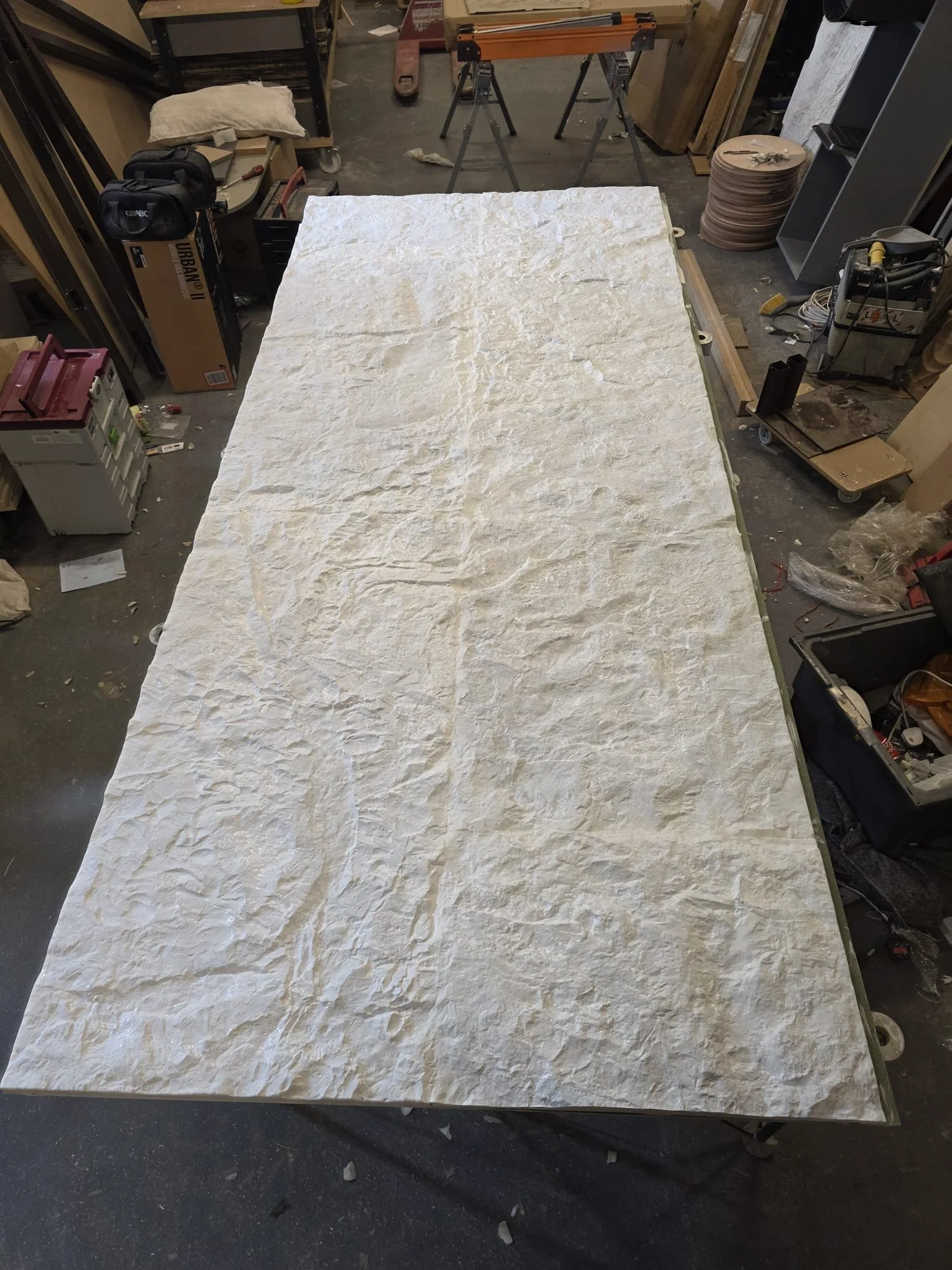 Handmade textured wall panel for the Monolith bespoke interior installation by BCreative Bespoke