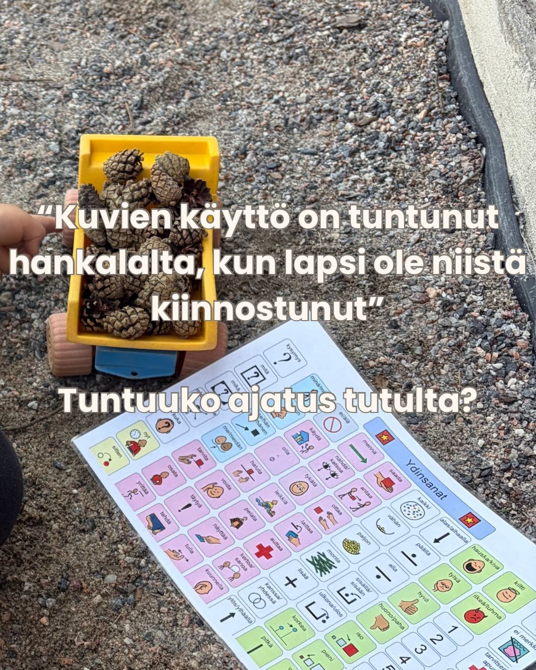 Tied&auml;n, ett&auml; l&auml;hes jokaisessa p&auml;iv&auml;kodissa on nyky&auml;&auml;n kuvia, joiden tarkoitus on tukea lasten ymm&auml;rt&auml;mist&auml;, omaa ilmaisua ja osallistumista. Se on mahtava juttu 💛Joskus k&auml;y kuitenkin niin, ett&a
