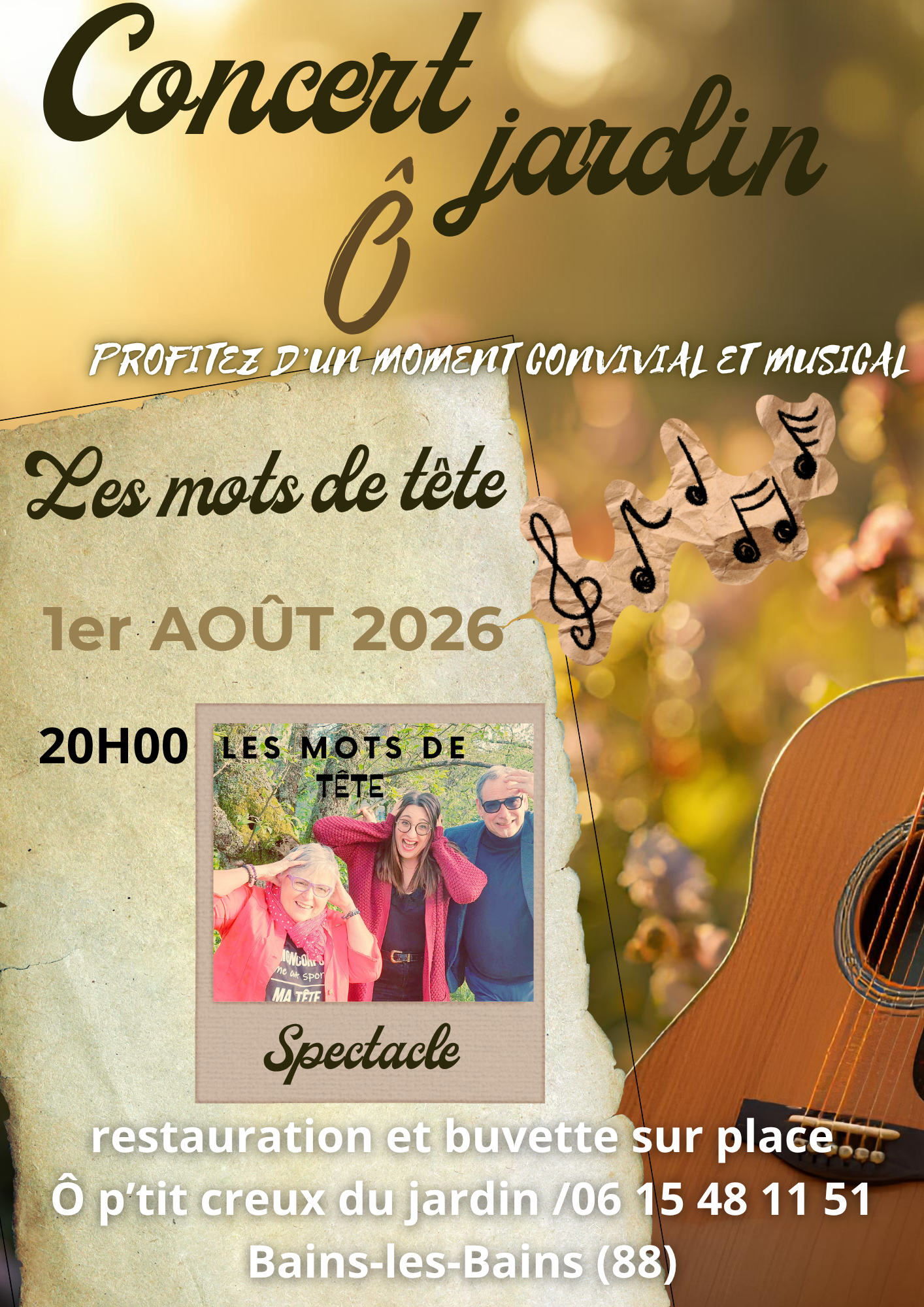 spectacle du 1er Août: les mots de tête